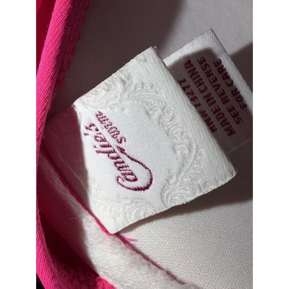 Candie’s Swim Neon Pink Twist Front Bikini Top Size S Small Padded Underwire NWT